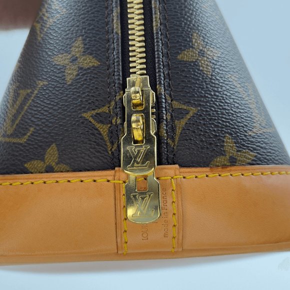 0032JPL-Louis Vuitton Alma PM Monogram Canvas Handbag  Medium Patina Luxury Bag - Picture 10 of 14